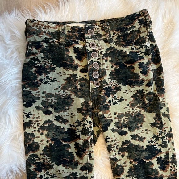 Anthropologie High Waisted Camo Corduroy Pants - Picture 4 of 13